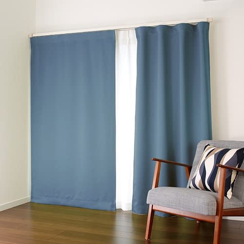 Amazon｜aiika 1級遮光 防炎 オーダー フラットカーテン HAUSKA アイス